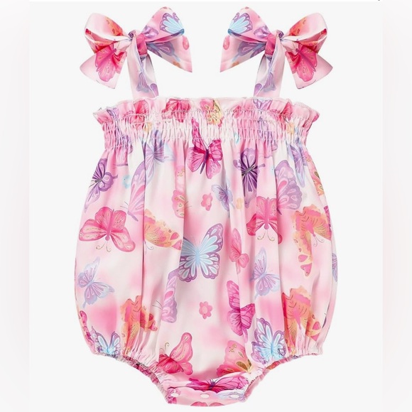 Pink Butterfly Baby Romper - Picture 1 of 1